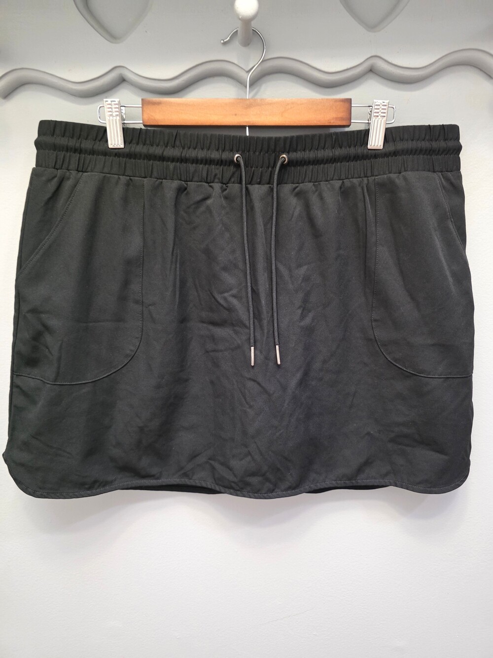 St. John’s Bay Black Skort Women’s XL Pull-On Athletic Casual Skirt Shorts